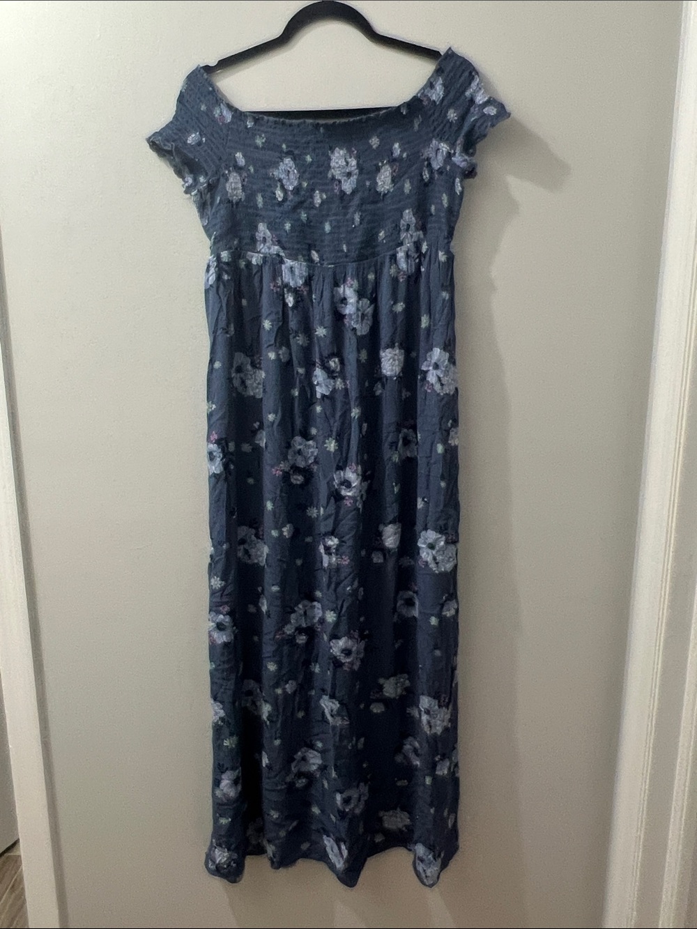 SO Navy Blue Floral Maxi Dress